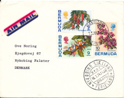 Bermuda Cover Sent Air Mail To Denmark Hamilton 13-7-1974  Topic Stamps - Bermudes