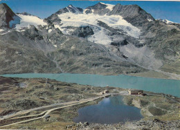 CARTOLINA  OSPIZIO BERNINA,GRIGIONI,SVIZZERA-LAGO DELLA CROCETTA E LAGO BIANCO-VIAGGIANTA 1964 - Falera