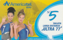 PREPAID PHONE CARD PERU  (CV3198 - Perù