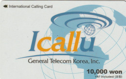PREPAID PHONE CARD COREA SUD  (CV3704 - Korea (Zuid)