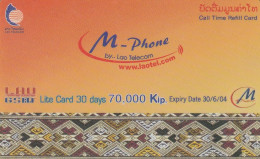 PREPAID PHONE CARD LAOS  (CV3274 - Laos