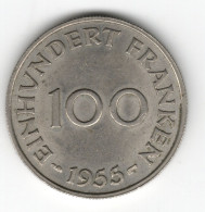 SARRE 100 FRANKEN 1955 ! - 100 Francos