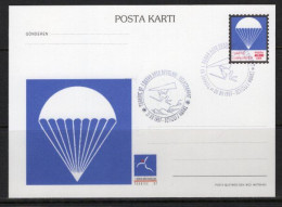 1997 TURKEY 1ST WORLD AIR GAMES PARACHUTE ILLUSTRATION - DELTA WING POSTCARD - Postal Stationery