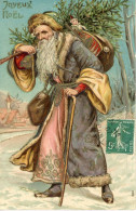 Cpa Père Noël, Carte En Relief - Santa Claus