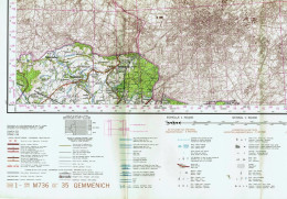 Institut Géographique Militaire Be - "GEMMENICH" - N° 35 - Edition: 1977 - Echelle 1/50.000 - Carte Topografiche