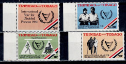 TRINIDAD & TOBAGO 1981  INTERNATIONAL YEAR OF THE DISABLED MI No 428-31MNH VF!! - Trinidad & Tobago (1962-...)
