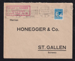 Rumänien Romania 1931 Cover BUCURESTI X ST GALLEN Switzerland Perfin Henry L. Kramer - Brieven En Documenten