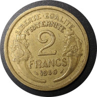 Monnaie France - 1940 -  2 Franc "MORLON" Cupro Aluminium - 2 Francs