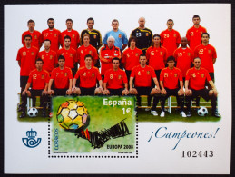 España Spain 2008 España Campeona De Europa  Mi BL172  Yv BF167  Edi 4429  Nuevo New MNH ** - Championnat D'Europe (UEFA)