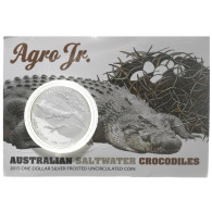 Australie, Elizabeth II, Saltwater Crocodile, 1 Dollar, 2015, 1 Oz, FDC, Argent - Silver Bullions