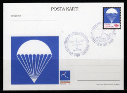 1997 TURKEY 1ST WORLD AIR GAMES PARACHUTE ILLUSTRATION - MICROLIGHT POSTCARD - Postal Stationery