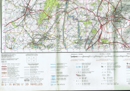 Institut Géographique Militaire Be - "NIVELLES" - N° 39 - Edition: 1974 - Echelle 1/50.000 - Carte Topografiche