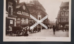 MANCHESTER MARKET PLACE OLD R/P POSTCARD LANCASHIRE - Manchester