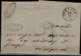 ROMANIA  1870 LETTER SENT  IN  29/11/1870 FROM PITESCI TO BUCHAREST  VF!! - Briefe U. Dokumente