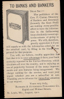 U.S.A.(1951) Banker's And Attorney's Directory. One Cent Postal Card With Illustrated Ad For Curran Directory Of Bankers - 1941-60