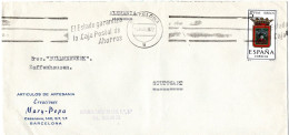 L73393 - Spanien - 1963 - 5Ptas Wappen / Burgos EF A Bf BARCELONA -> Westdeutschland - Storia Postale