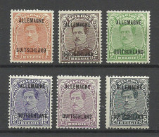 BELGIEN Belgium Belgique Military Post In Rheinland 1916 = 6 Values From Set Michel 1 - 17 * - OC38/54 Belgische Bezetting In Duitsland