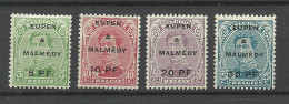 BELGIEN Belgium Belgique Eupen & Malmedy 1920 = 4 Values From Set Michel 1 - 7 * - OC55/105 Eupen & Malmédy