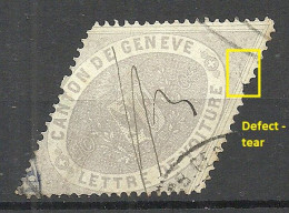 SCHWEIZ Switzerland Canton De Geneve Lettre De Voiture O NB! Small Defect - Tear/Einriss At Margin! - 1843-1852 Federale & Kantonnale Postzegels