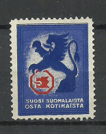 FINLAND FINNLAND - Buy Domestic Products! Propaganda Advertising Poster Stamp Vignette (*) - Erinnophilie