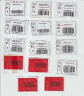 Slovakia Labels For Registered Letters From Bratislava - Circulated - Colecciones & Series