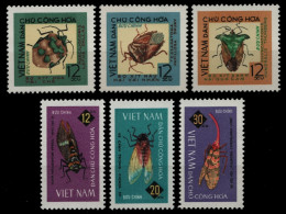 Vietnam 1965 - Mi-Nr. 379-384 (*) - Ohne Gummi Verausgabt - Insekten / Insects - Viêt-Nam