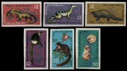 Vietnam 1965 - Mi-Nr. 369-374 U (*) - Ohne Gummi Verausgabt - Wildtiere - Viêt-Nam