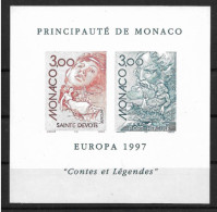 Monaco Bloc Spécial N°30** Non Dentelé. Europa 1997. Contes Et Légendes. - 1997