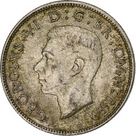 Grande-Bretagne, George VI, Florin, Two Shillings, 1943, TTB+, Argent, KM:855 - J. 1 Florin / 2 Shillings