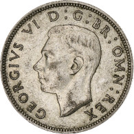 Grande-Bretagne, George VI, Florin, Two Shillings, 1942, TTB+, Argent, KM:855 - J. 1 Florin / 2 Schillings