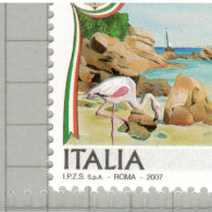 Italy 2007, Bird, Birds, Set Of 4v, MNH** - Flamingo's