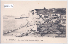 ETRETAT- LA PLAGE- VUE DE LA FALAISE D AVAL - Etretat