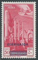 1932 CIRENAICA POSTA AEREA SOPRASTAMPATO 50 CENT MH * - I28-3 - Cirenaica