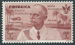 1934 CIRENAICA POSTA AEREA VOLO ROMA MOGADISCIO 1 LIRA MH * - I37-5 - Cirenaica