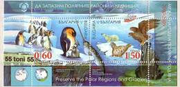 2009  Preserve The Polar Regions And Glaciers  S/S- MNH  Bulgaria / Bulgarie - Pingouins & Manchots