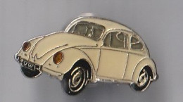 PIN'S THEME VOITURE VOLKSWAGEN  COCCINELLE BLANCHE - Volkswagen