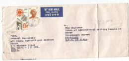 INDIA GANDHI LETTRE COVER AIR MAIL TO PNYOGYANG NORTH KOREA - Brieven En Documenten