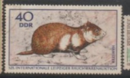 1985 DDR STAMP (USED) On  International Fur Auction In Leipzig/Cricetus Cricetus ,The European Hamster, - Rongeurs
