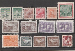 Chine Collection , 14 Timbres Neufs ( Sans Gomme ) + 1 Oblitéré - Ungebraucht