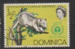 1972  DOMINICA STAMP (USED) On WILD LIFE/Didelphis Marsupialis,The Common Opossum(issued OnConference On The Human Envir - Rodents