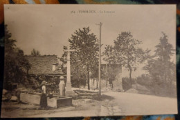 COMBLOUX 74 - TRES RARE CPA DE LA FONTAINE - DAME AU LAVOIR - BELLE ANIMATION - Combloux