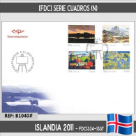 B1040# Islandia 2011 [FDC] Arte Visual Islandés: Paisajes (N) - FDC