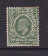 EAST AFRICA AND UGANDA  -  1907 Edward VII 3c Hinged Mint - East Africa & Uganda Protectorates