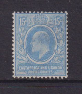 EAST AFRICA AND UGANDA  -  1907 Edward VII 15c Hinged Mint - Herrschaften Von Ostafrika Und Uganda