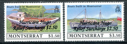 Montserrat 1989 Hurricane Hugo Relief Surcharge Set MNH (SG 802-803) - Montserrat