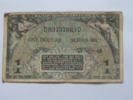 1 One Dollar  - Série 481 Military Payment Certificate    ***** EN ACHAT IMMEDIAT ***** - 1951-1954 - Series 481