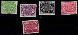 ROMANIA 1931 POSTAGE DUE MI No 25-8+33 MNH VF!! - Impuestos