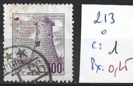 COREE DU SUD 213 Oblitéré Côte 1 € - Corée Du Sud