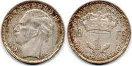 MA 29230 / Belgique - Belgien - Belgium 20 Francs 1935 TTB - 20 Frank