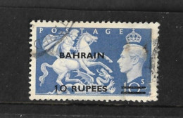 BAHRAIN 1951 10R On 10s SG 79 FINE USED TOP VALUE OF THE SET Cat £11 - Bahreïn (...-1965)
